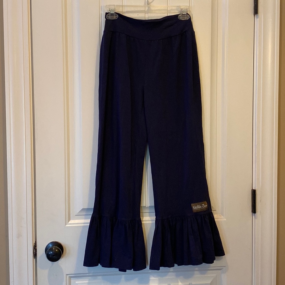 Matilda Jane Navy Ruffle Pants Women’s Small